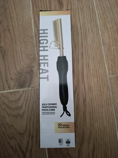 Peigne Chauffant Céramique Or