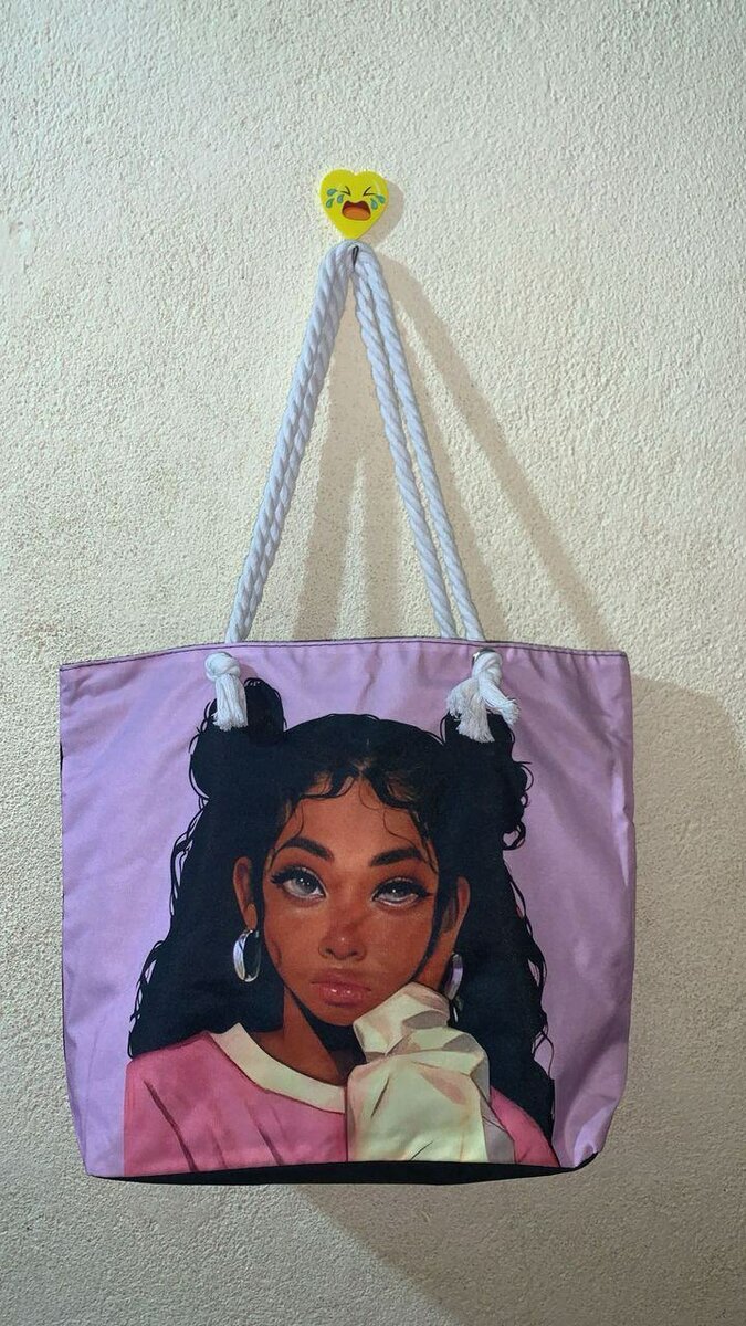 Sac cabas coloré illustré