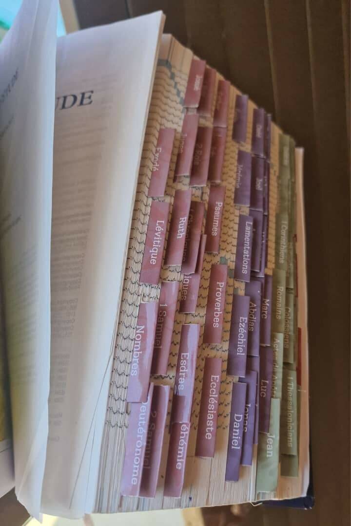 Onglets Bible
