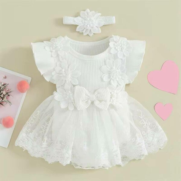 Robe Bébé Fleurie Élégante