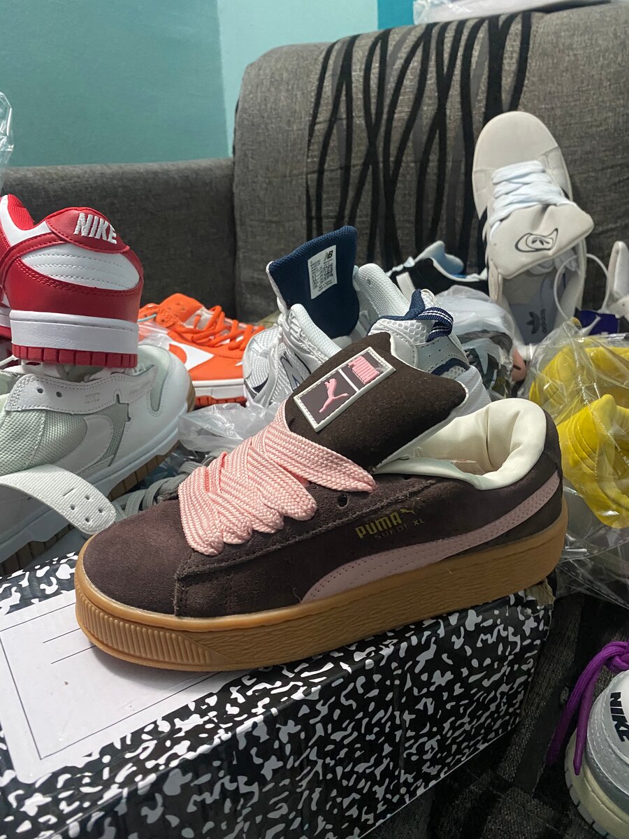 Basket Puma Suède Marron Rose