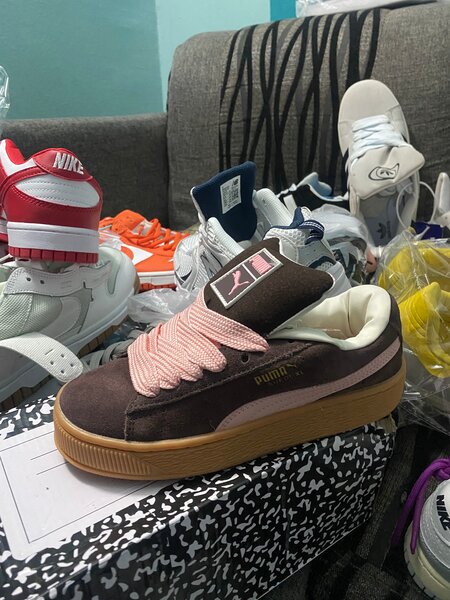 Basket Puma Suède Marron Rose