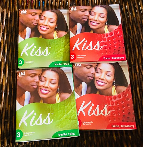 Préservatifs Kiss Menthe/Fraise