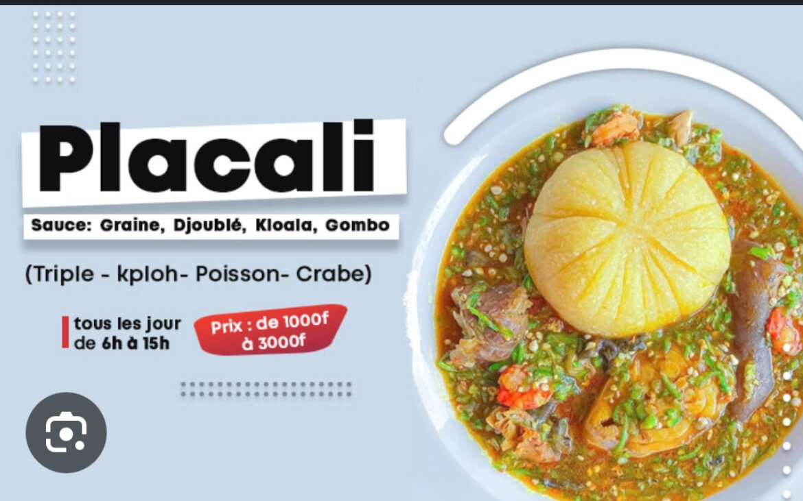 Placali et Sauce Graine