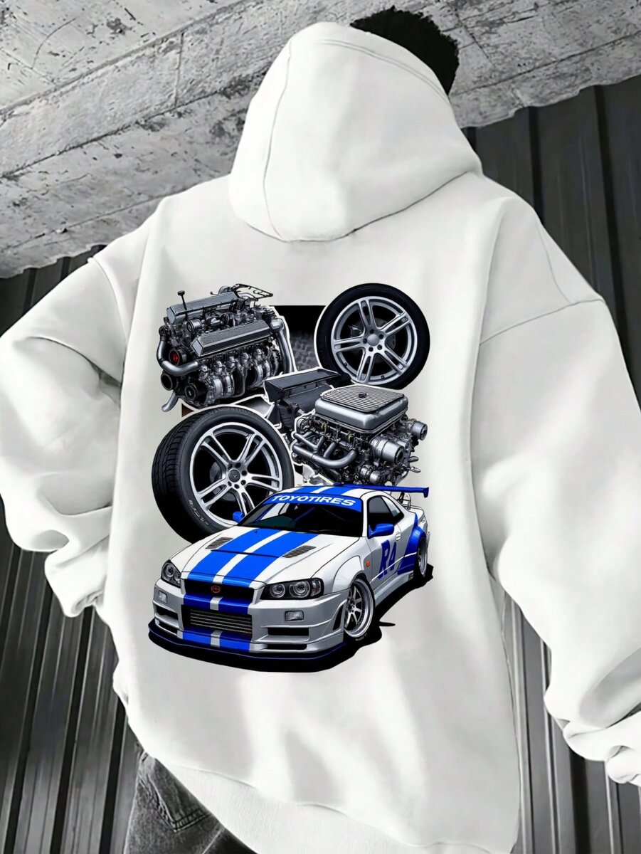 Sweat à capuche graphique tendance