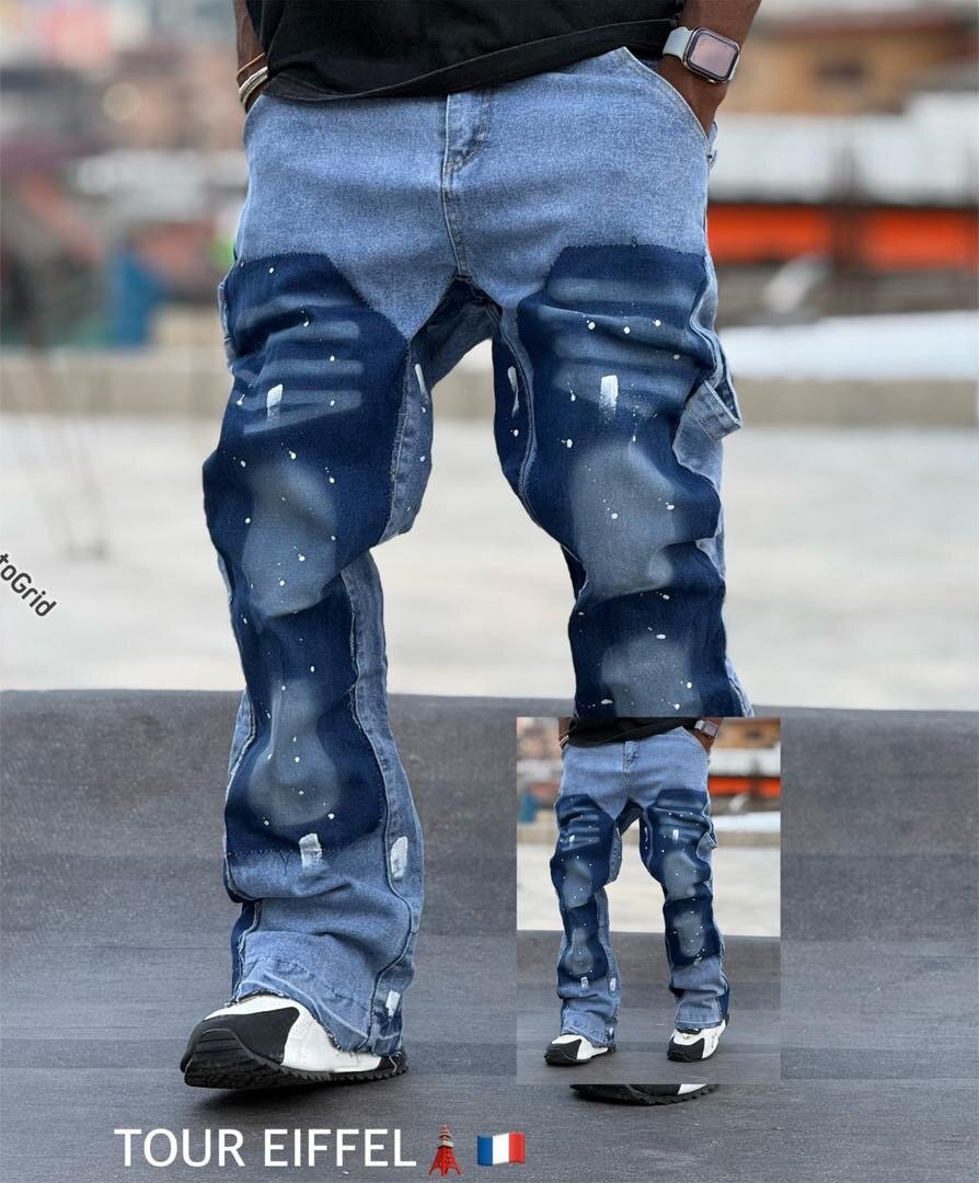 Jeans cargo homme décontracté