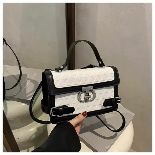 Sac à main élégant bicolore