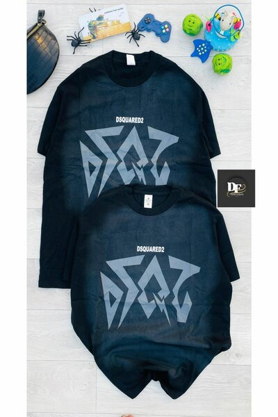 T-shirt stylé noir imprimé