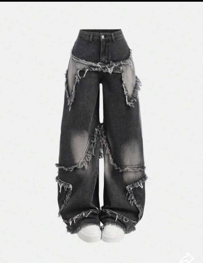 Jeans larges déchirés