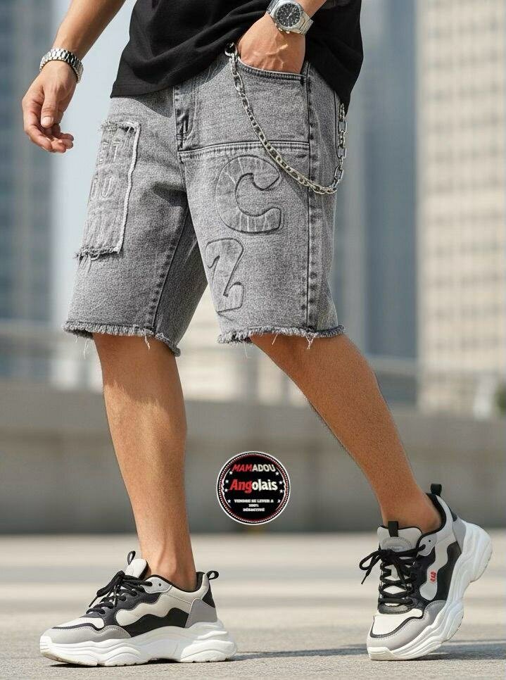 Shorts en denim imprimés