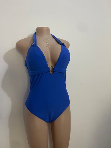 Elegant Blue One-Piece Swimsuit
