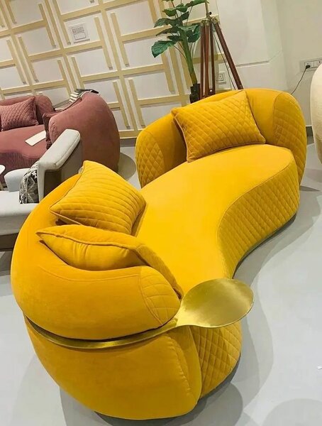 Canapé moderne jaune élégant