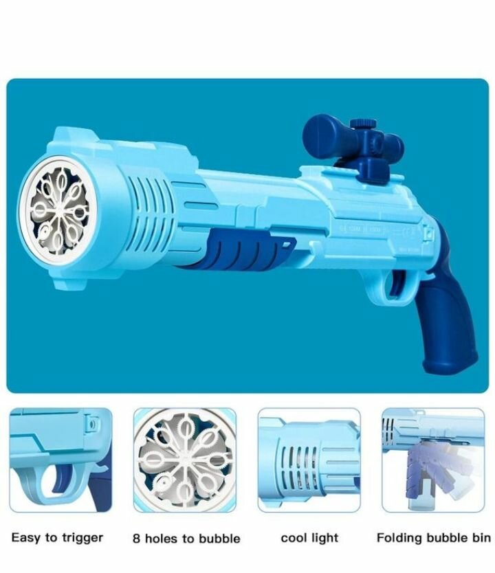 Pistolet à bulles pliable