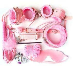 Kit BDSM rose en cuir