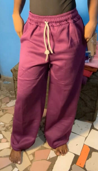 Purple Relaxed Fit Pants