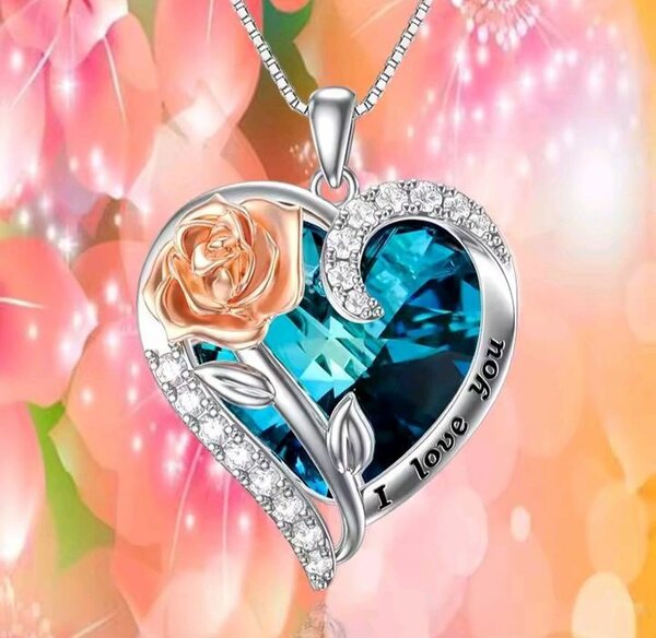 Collier Coeur Cristal AMOUR