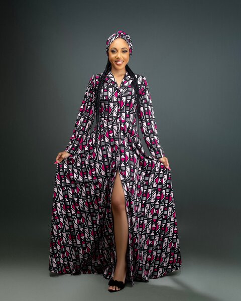 Robe Maxi Imprimée Vintage