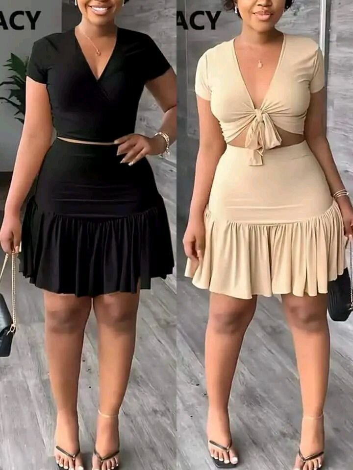 Robe Deux Pièces Élégante Femme