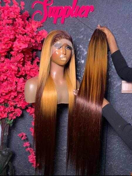 Perruque longue luxueuse blend