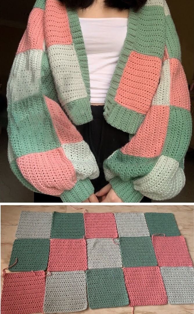 Pulls en crochet colorés