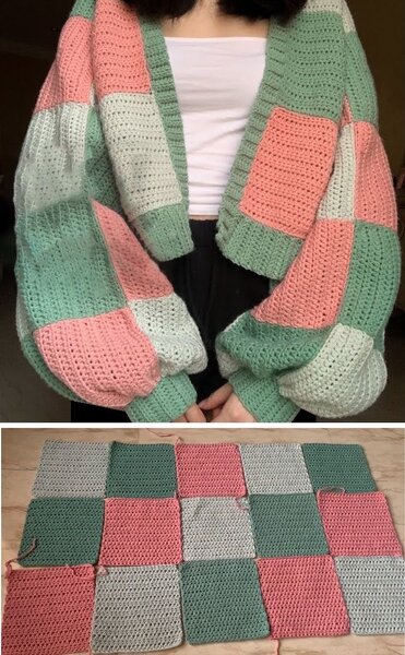 Pulls en crochet colorés