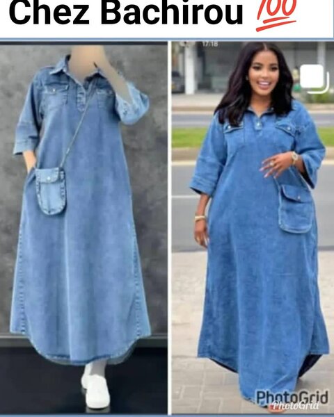 Robe en jean pour femme