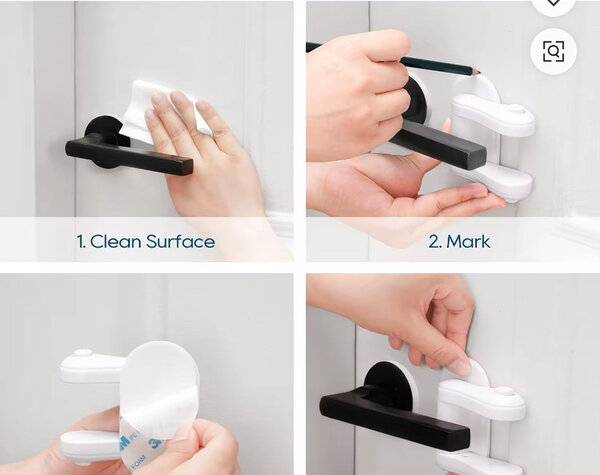 Poignée de porte sans perçage