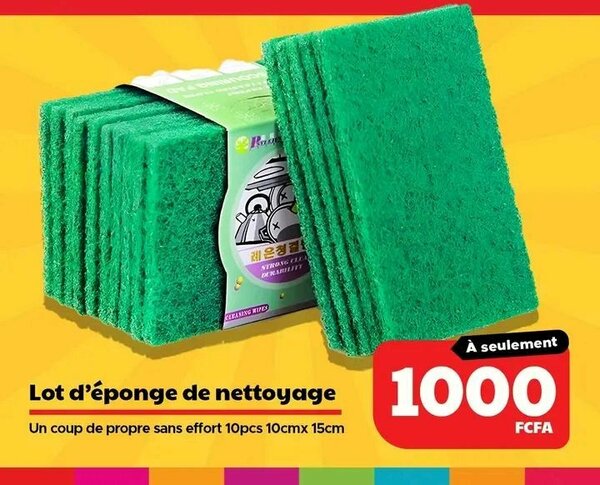 Éponges de Nettoyage Lot 10