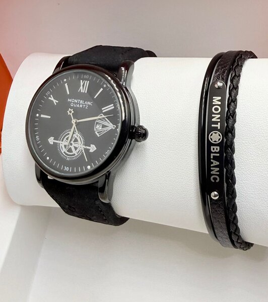 Montblanc Montre Homme Cuir Noir