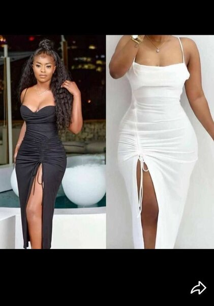 Robe Élastique Fendue Chic