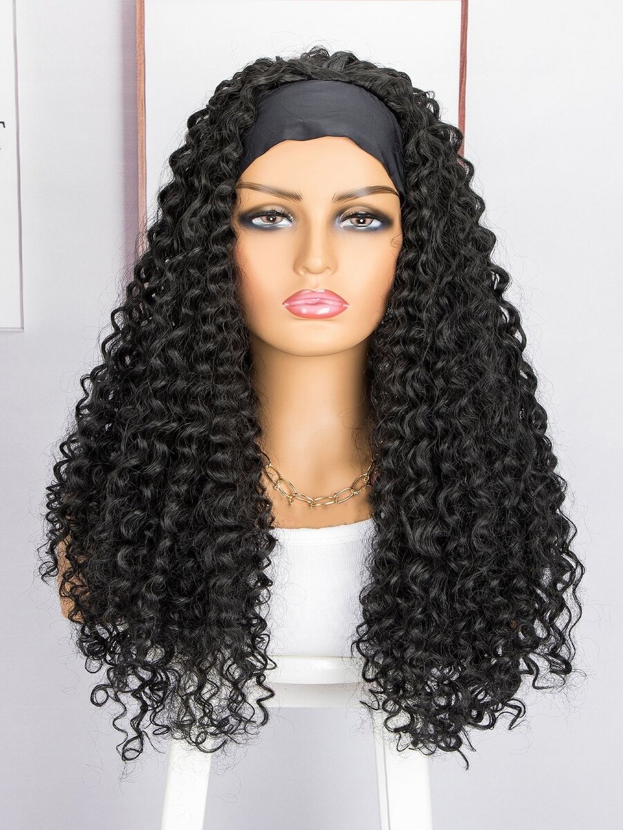 Perruque bouclée femme avec bandeau