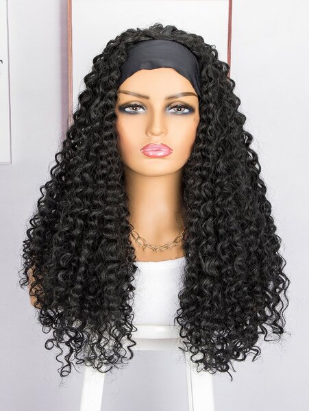 Perruque bouclée femme avec bandeau