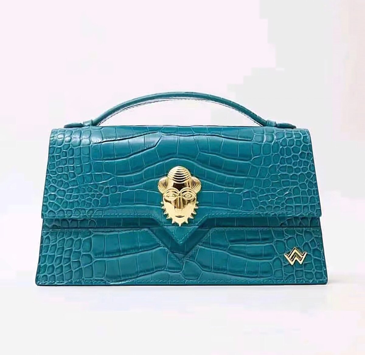 Sac à main en cuir bleu élégant