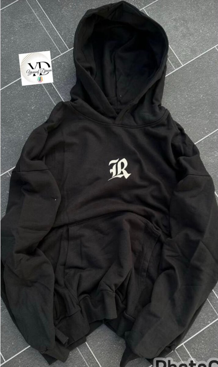 Sweat à Capuche Noir Unisexe