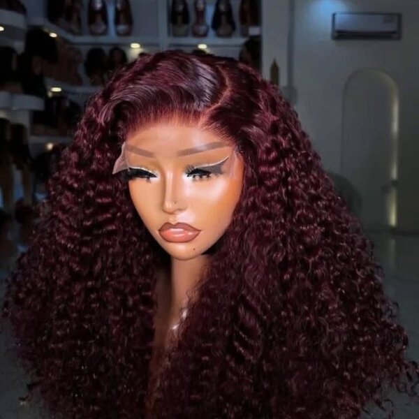 Perruque bouclée naturelle