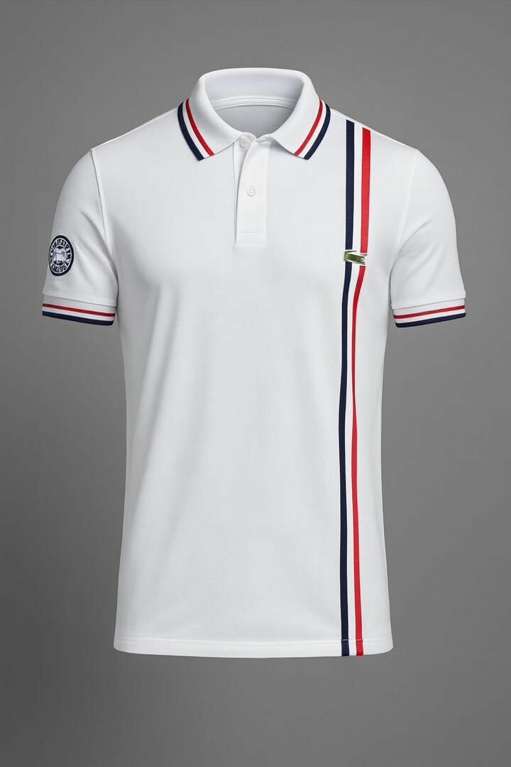 Polo Lacoste à bandes