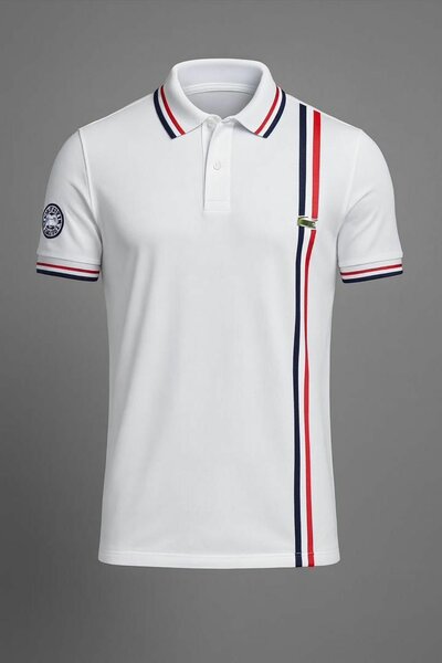 Polo Lacoste à bandes