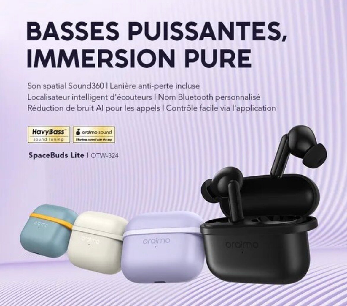 Écouteurs sans fil oraimo SpaceBuds Lite