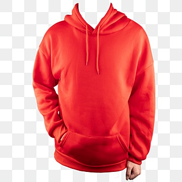 Sweat à capuche rouge