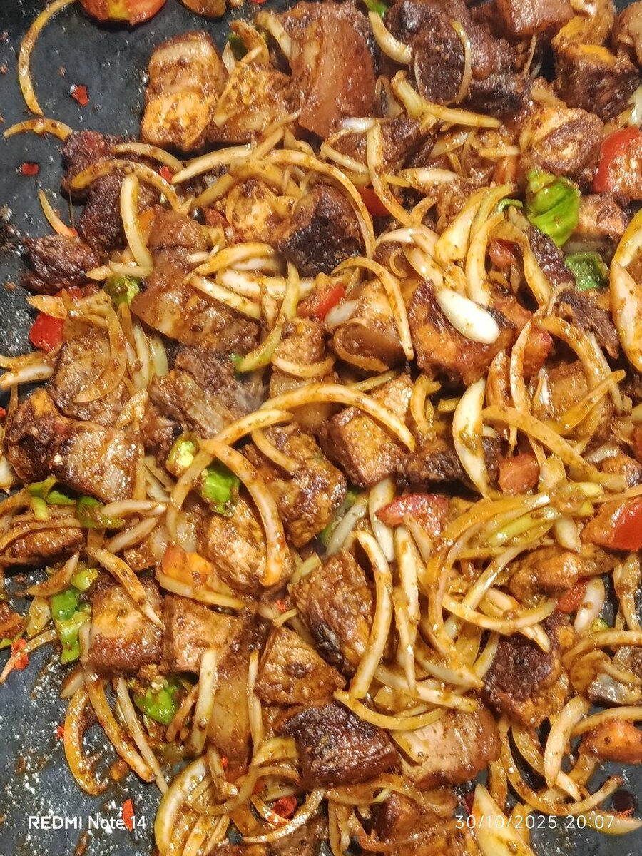 Porc braisé et sauté