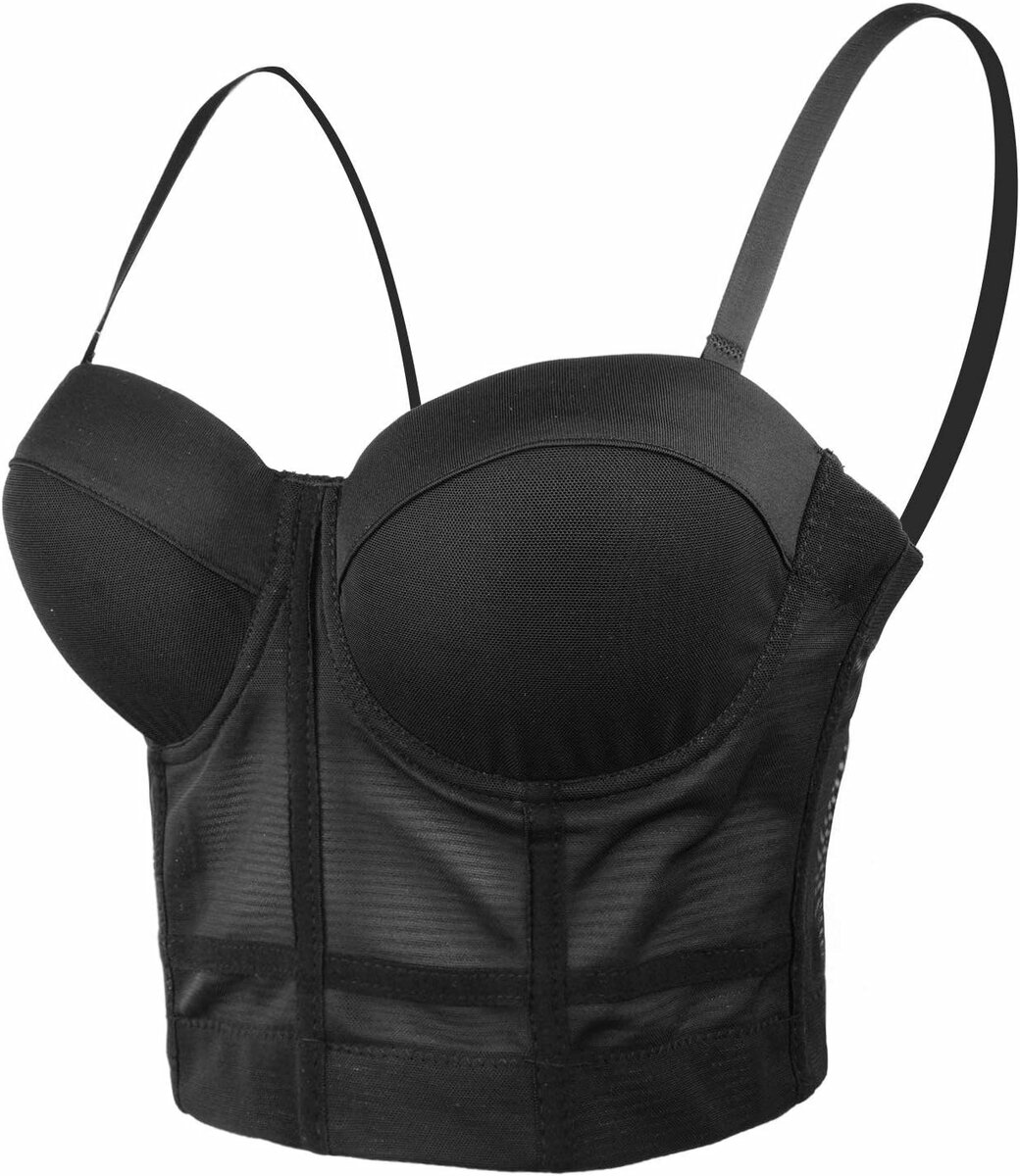 Top Bustier Femme Noir Sexy