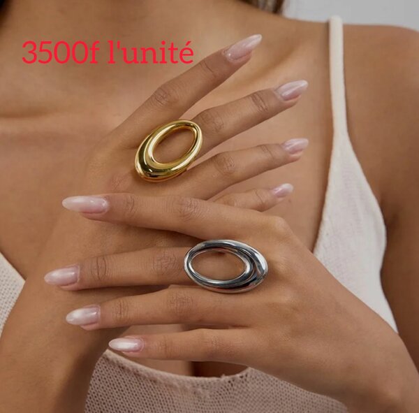 Bague élégante en or et argent