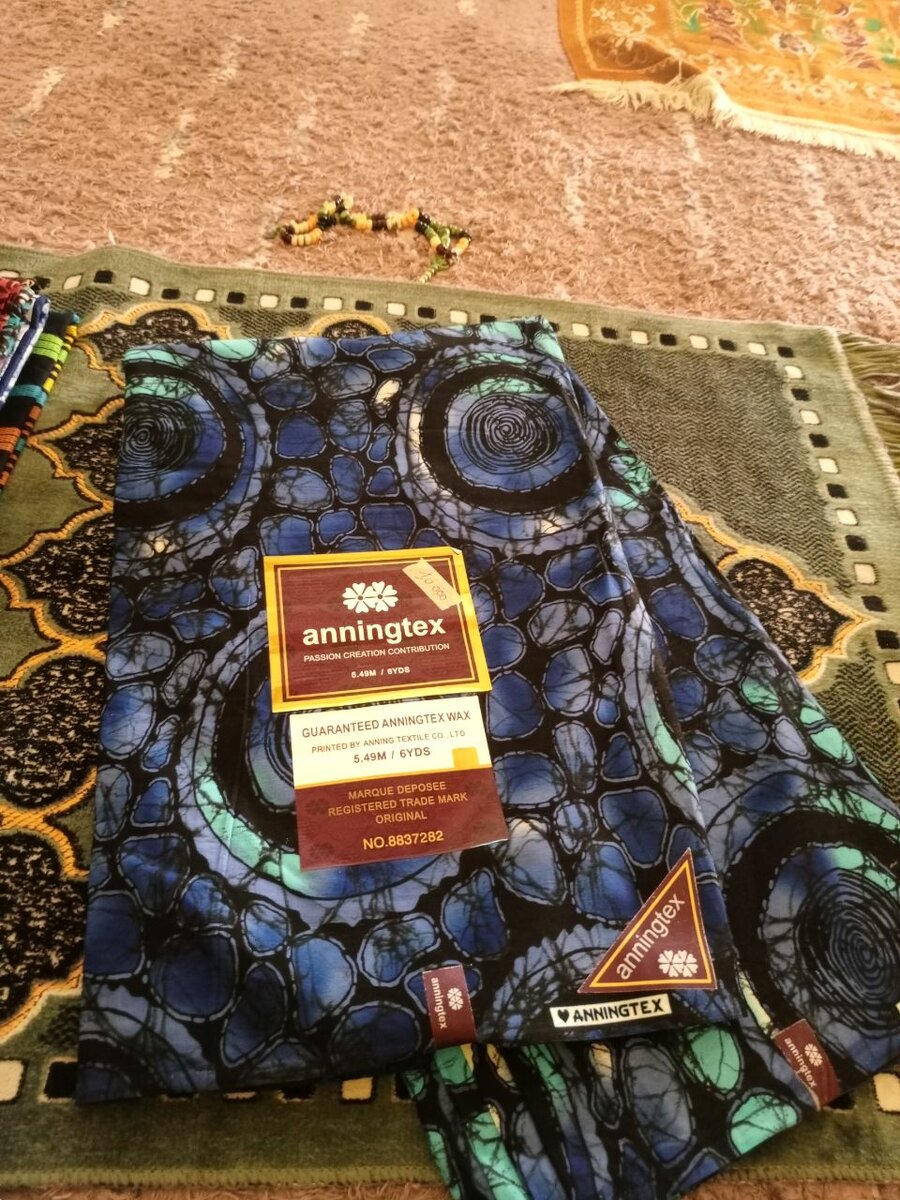 Tissu Wax Anningtex Bleu