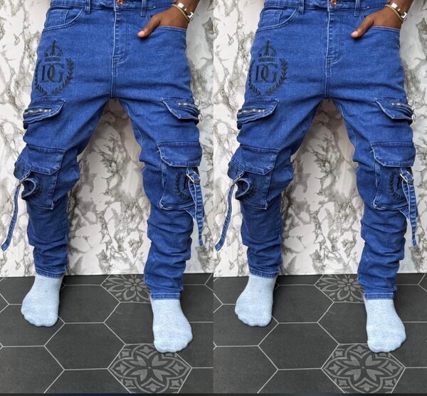 Jean cargo slim tendance