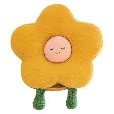 Coussin peluche fleur douce