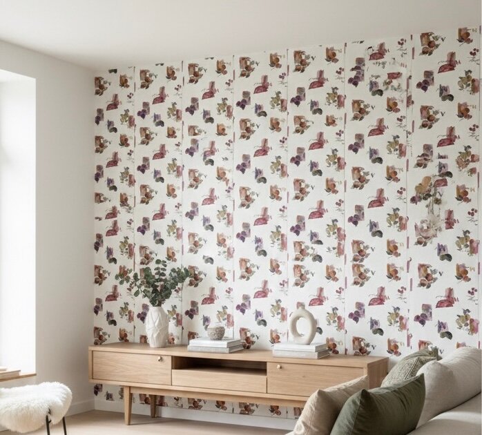 Papier peint floral moderne