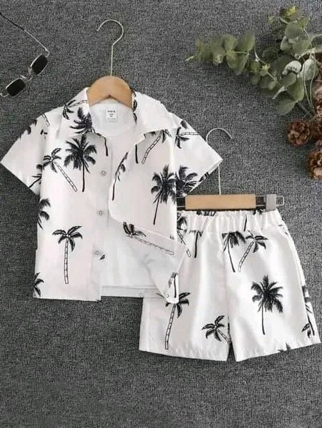 Ensemble été palmiers enfant