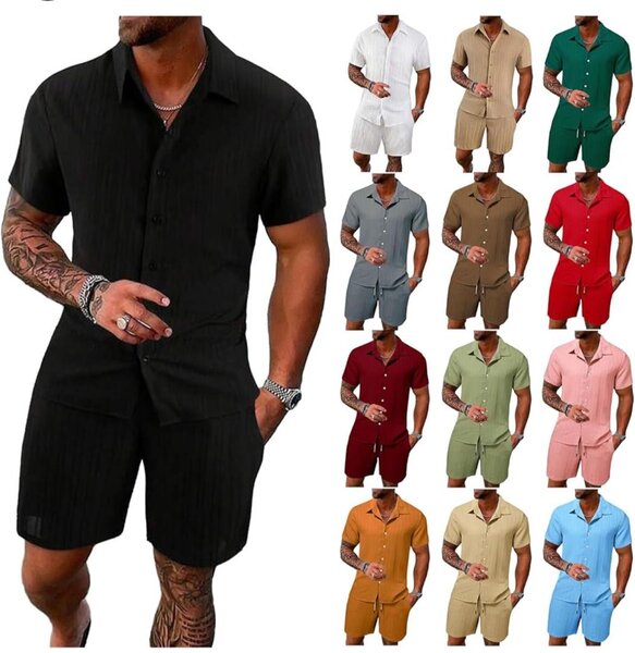 Ensemble chemise et short homme