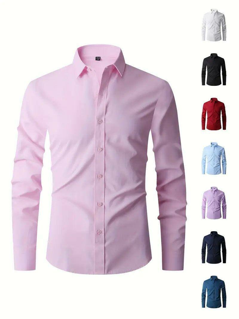 Chemise classique rose homme