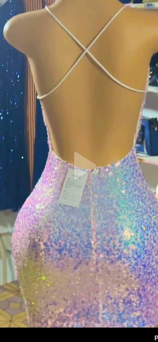 Robe Pailletée Dos Nu